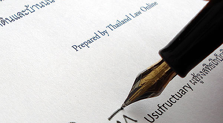 content Thai usufruct between husband and wife in Thailand sample contract